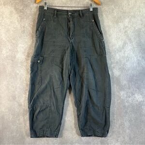 🔺SOLD🔺 By Anthropologie Utility Cargo Pants Women US 10 Gray Cropped Wide Leg